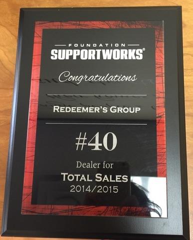 Redeemers Group takes #40 spot in the Foundation Supportworks dealer network.