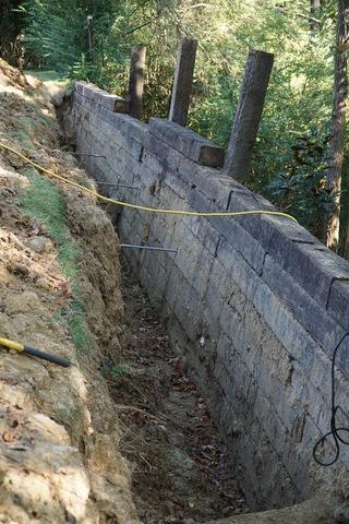 Retaining wall failure in Germantown, TN