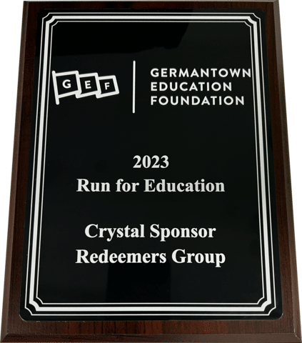 Germantown Education Foundation 2023 Run for Education Crystal Sponsorship