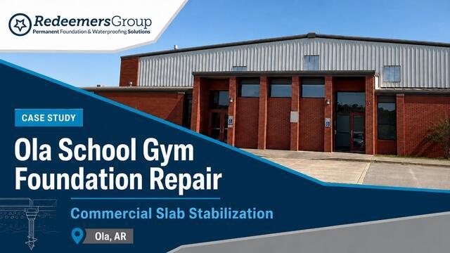 Commercial Foundation Repair Helps Protect a Community Gymnasium in Ola, Arkansas