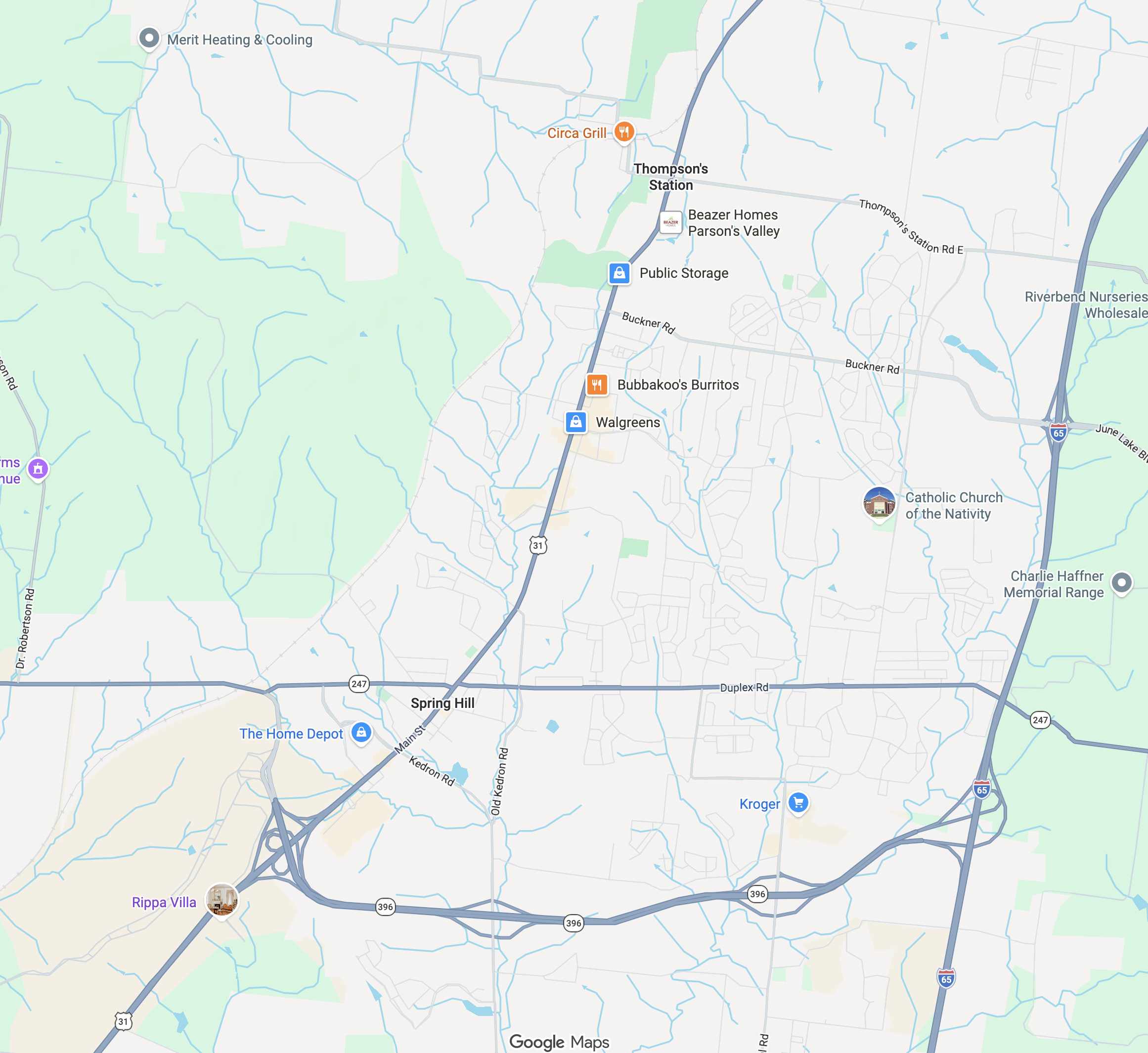 Service area map